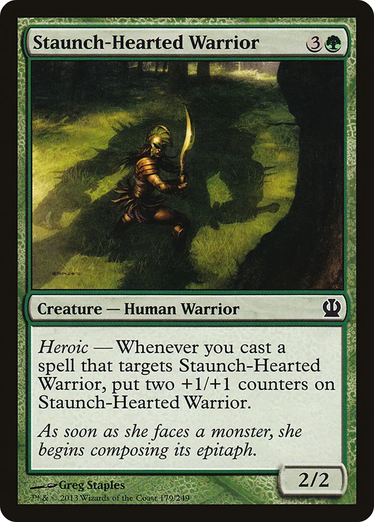 Staunch-Hearted Warrior — Theros — Magic: The Gathering