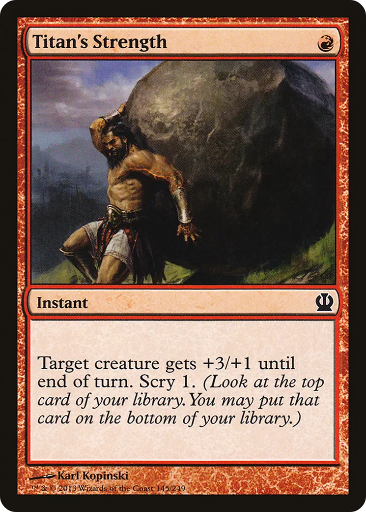 Titan's Strength — Theros — Magic: The Gathering