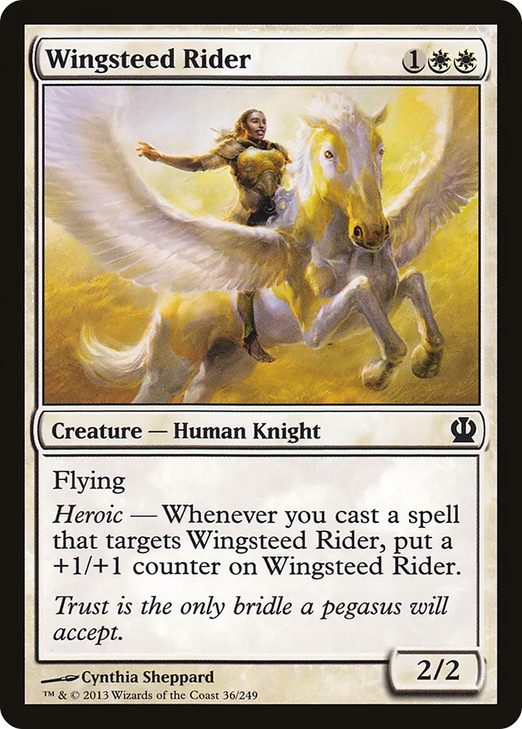 Cavalière au destrier ailé — Theros — Magic: The Gathering