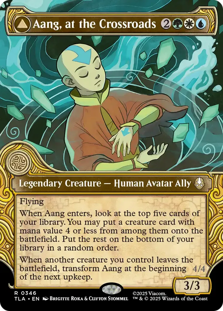 Aang, at the Crossroads // Aang, Destined Savior — Avatar: The Last Airbender — Magic: The Gathering