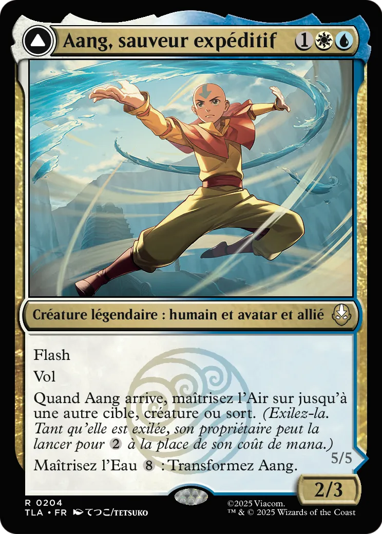 Aang, sauveur expéditif // Aang et La, fureur de l'océan — Avatar: The Last Airbender — Magic: The Gathering