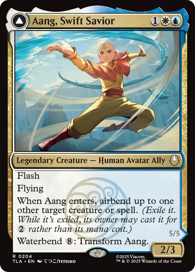 Aang, Swift Savior // Aang and La, Ocean's Fury — Avatar: The Last Airbender — Magic: The Gathering