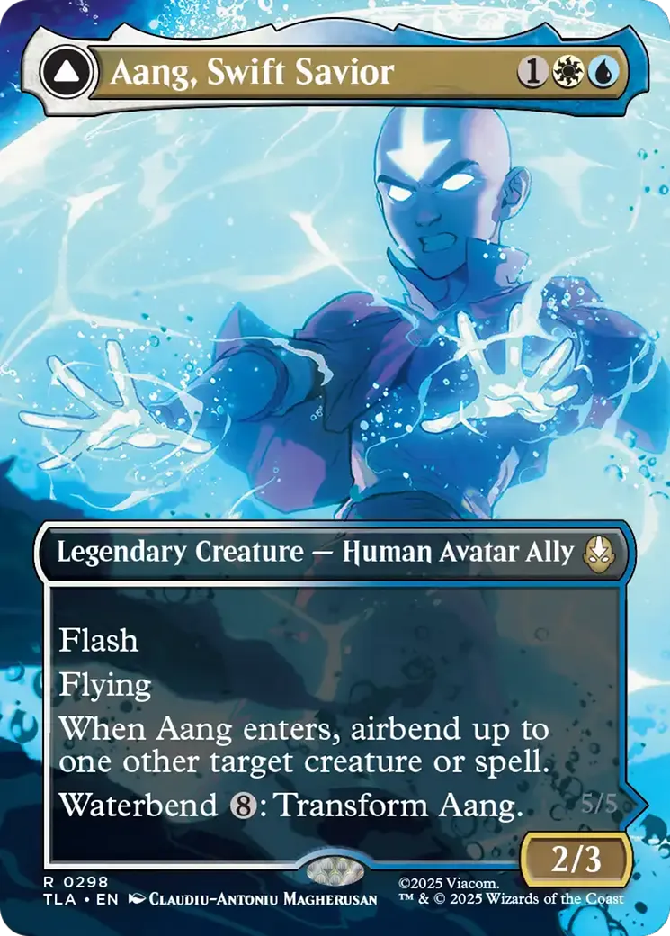 Aang, Swift Savior // Aang and La, Ocean's Fury — Avatar: The Last Airbender — Magic: The Gathering