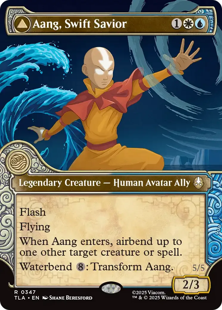 Aang, sauveur expéditif // Aang et La, fureur de l'océan — Avatar: The Last Airbender — Magic: The Gathering