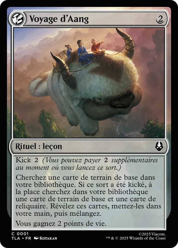 Voyage d'Aang — Avatar: The Last Airbender — Magic: The Gathering
