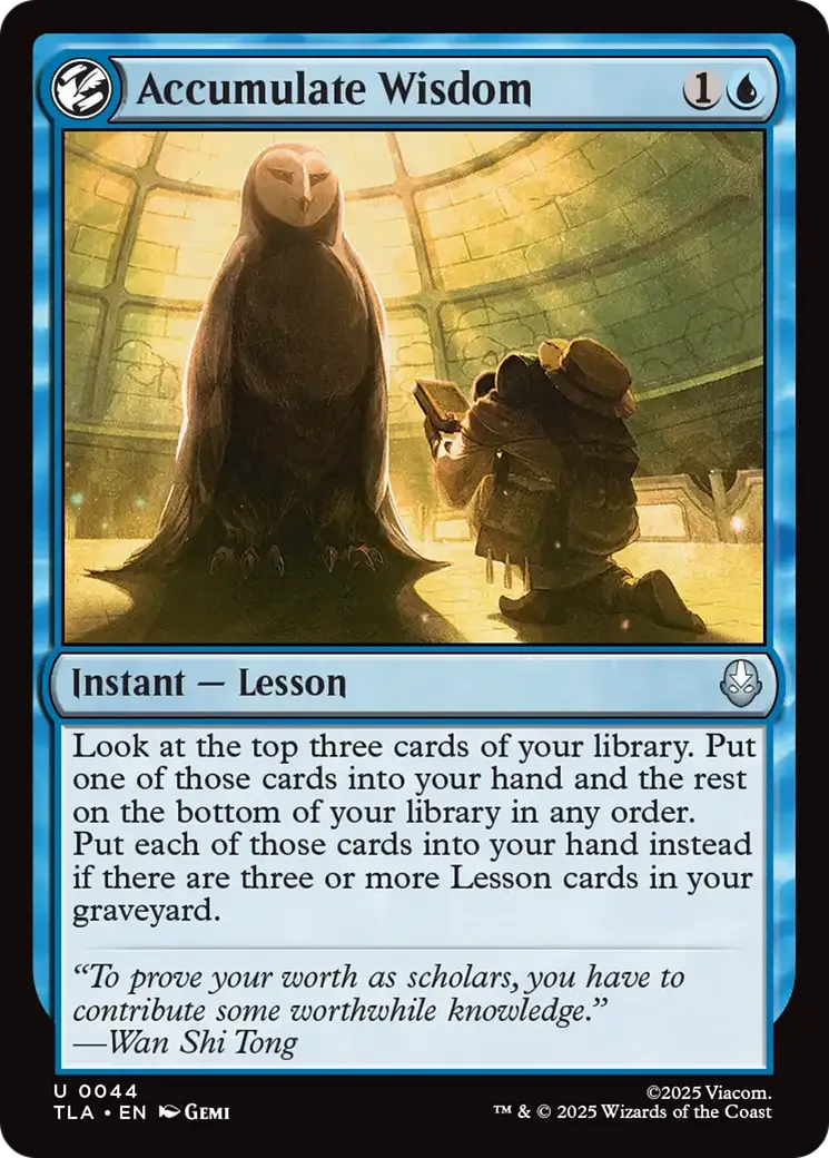 Accumulate Wisdom — Avatar: The Last Airbender — Magic: The Gathering