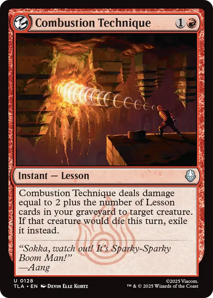 Technique de combustion — Avatar: The Last Airbender — Magic: The Gathering