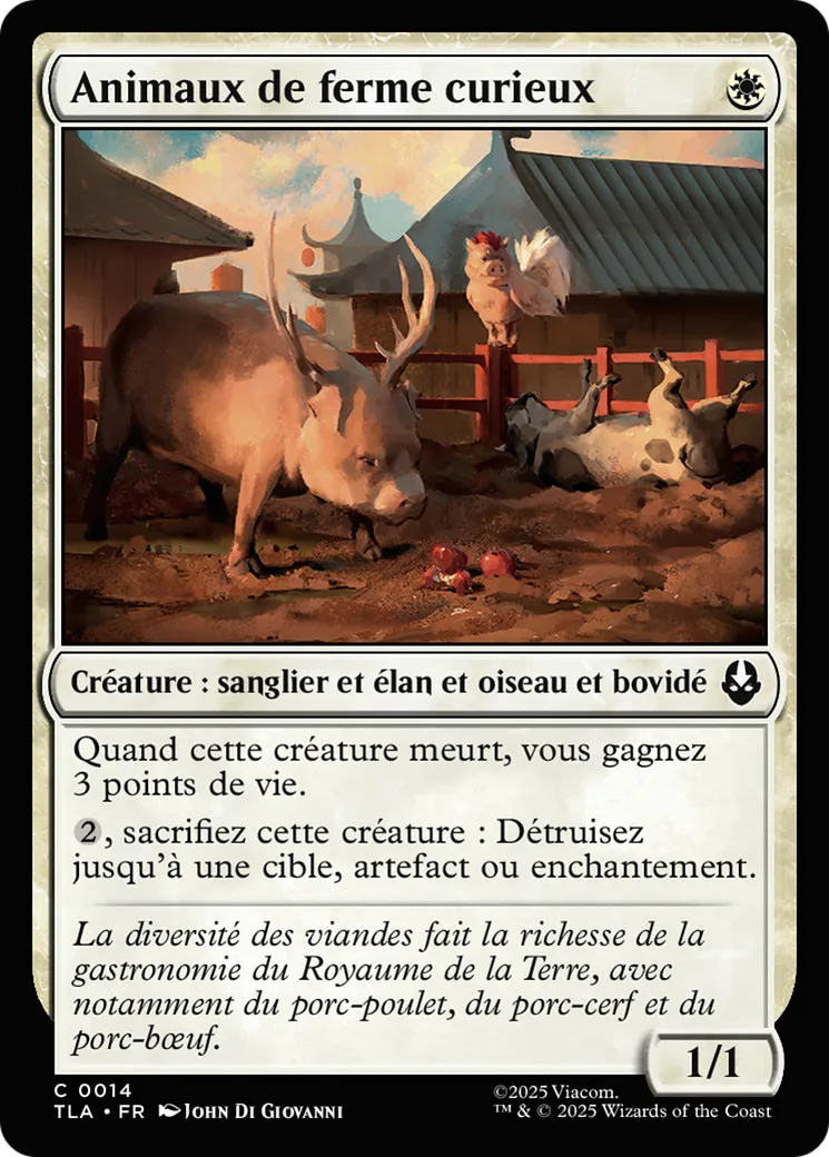 Animaux de ferme curieux — Avatar: The Last Airbender — Magic: The Gathering