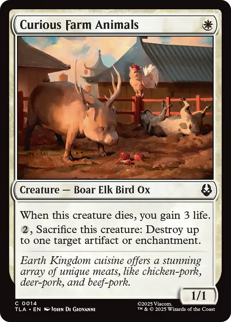Curious Farm Animals — Avatar: The Last Airbender — Magic: The Gathering