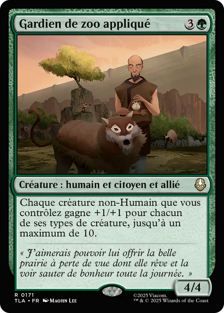 Gardien de zoo appliqué — Avatar: The Last Airbender — Magic: The Gathering
