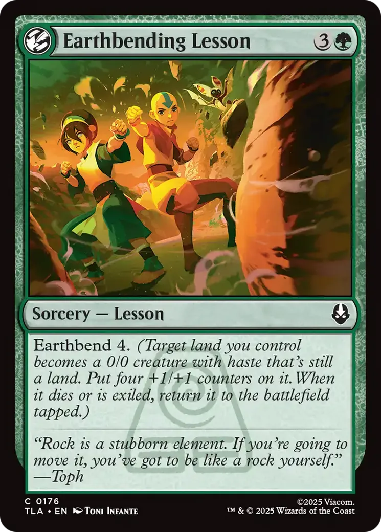 Leçon de maîtrise de la Terre — Avatar: The Last Airbender — Magic: The Gathering