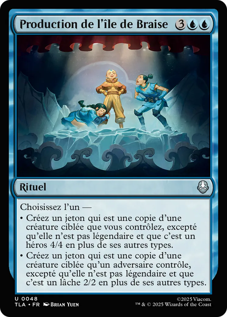 Production de l'île de Braise — Avatar: The Last Airbender — Magic: The Gathering