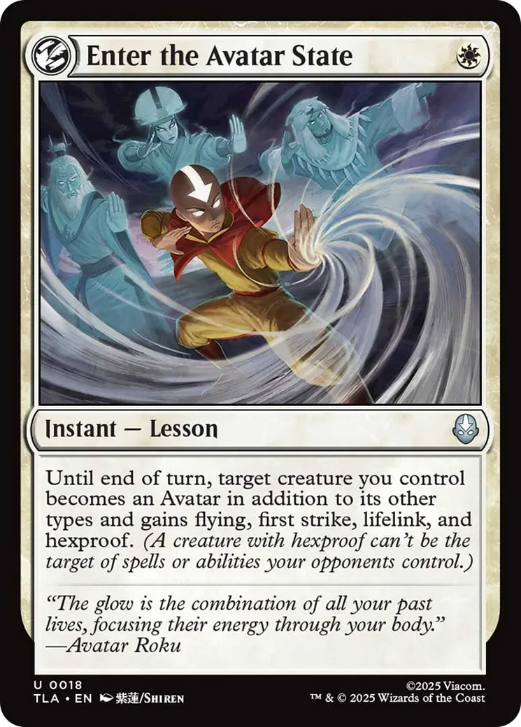 Passer dans l'état d'Avatar — Avatar: The Last Airbender — Magic: The Gathering