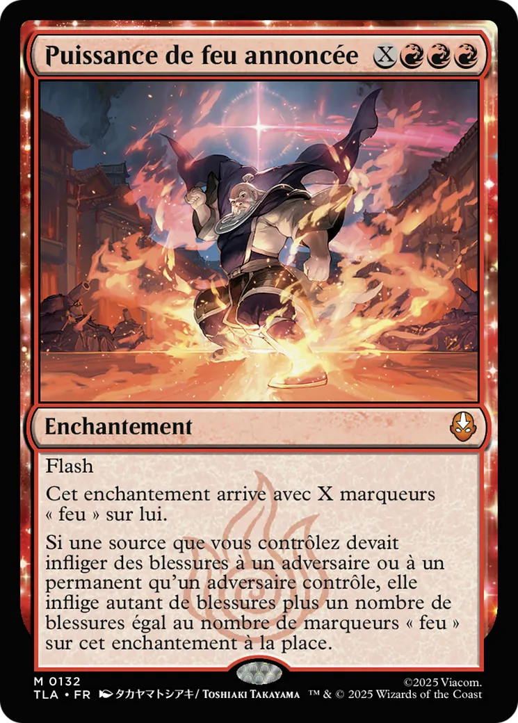 Puissance de feu annoncée — Avatar: The Last Airbender — Magic: The Gathering