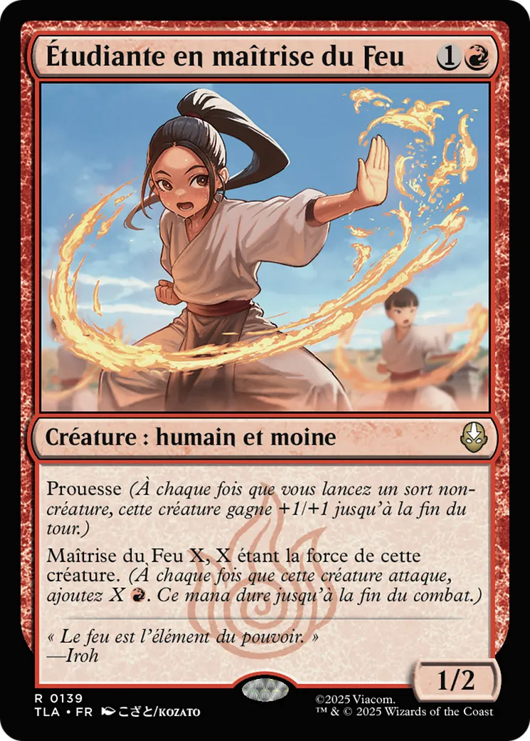 Étudiante en maîtrise du Feu — Avatar: The Last Airbender — Magic: The Gathering