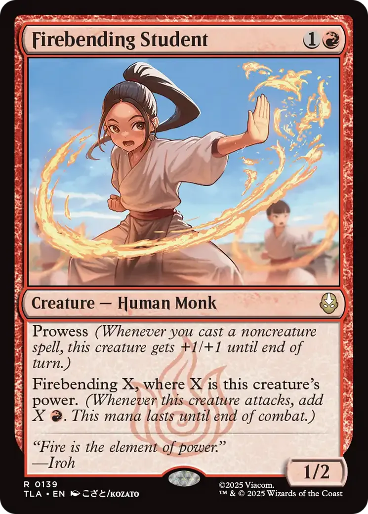 Étudiante en maîtrise du Feu — Avatar: The Last Airbender — Magic: The Gathering