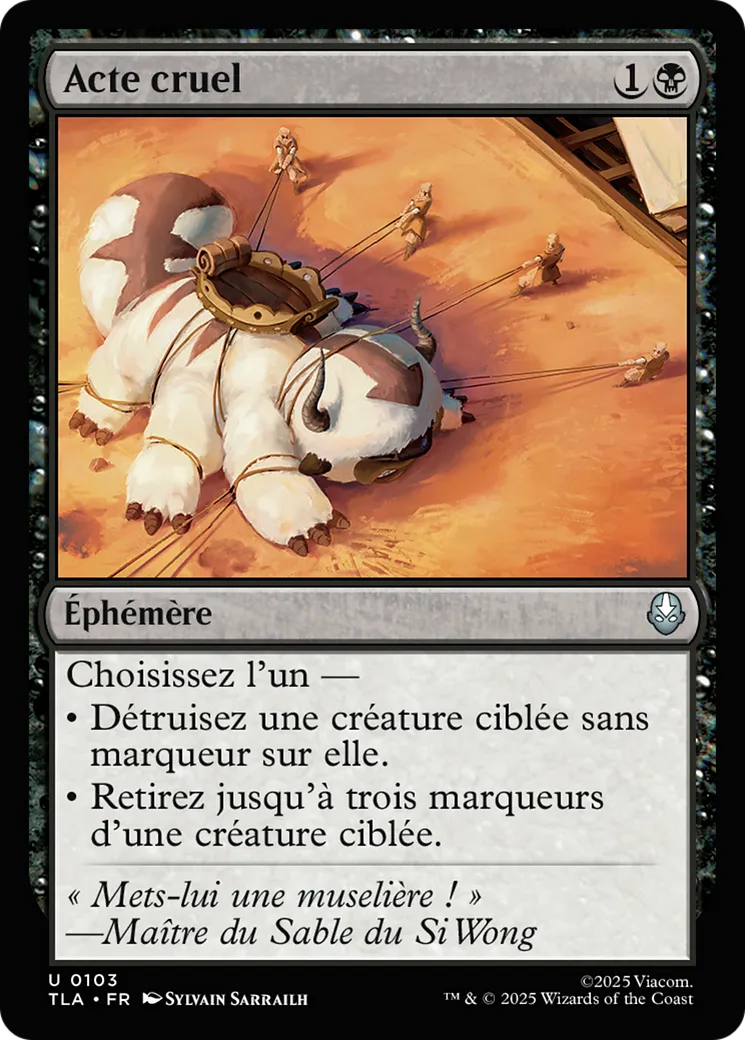 Acte cruel — Avatar: The Last Airbender — Magic: The Gathering