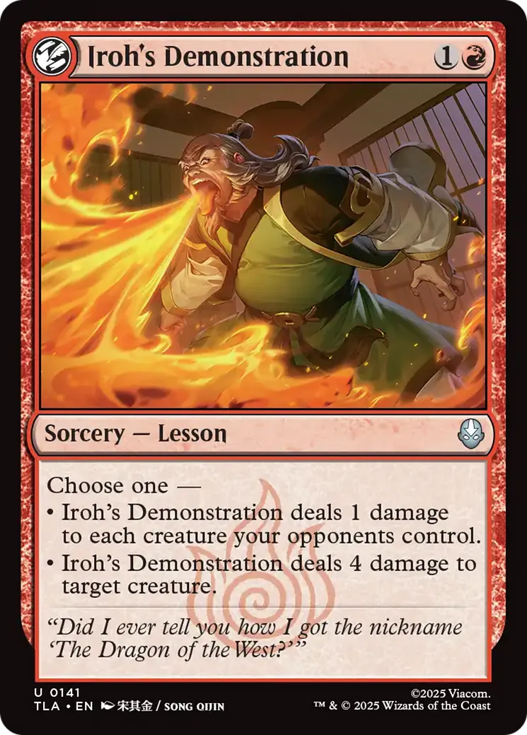 Iroh's Demonstration — Avatar: The Last Airbender — Magic: The Gathering