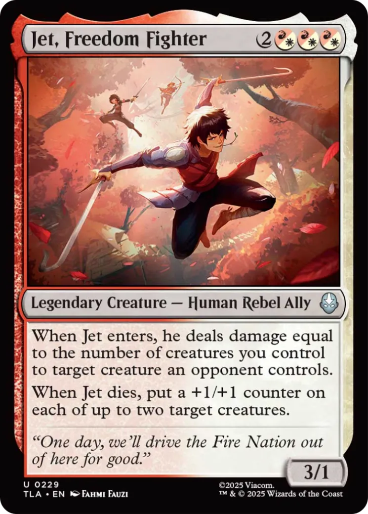Jet, Combattant de la liberté — Avatar: The Last Airbender — Magic: The Gathering