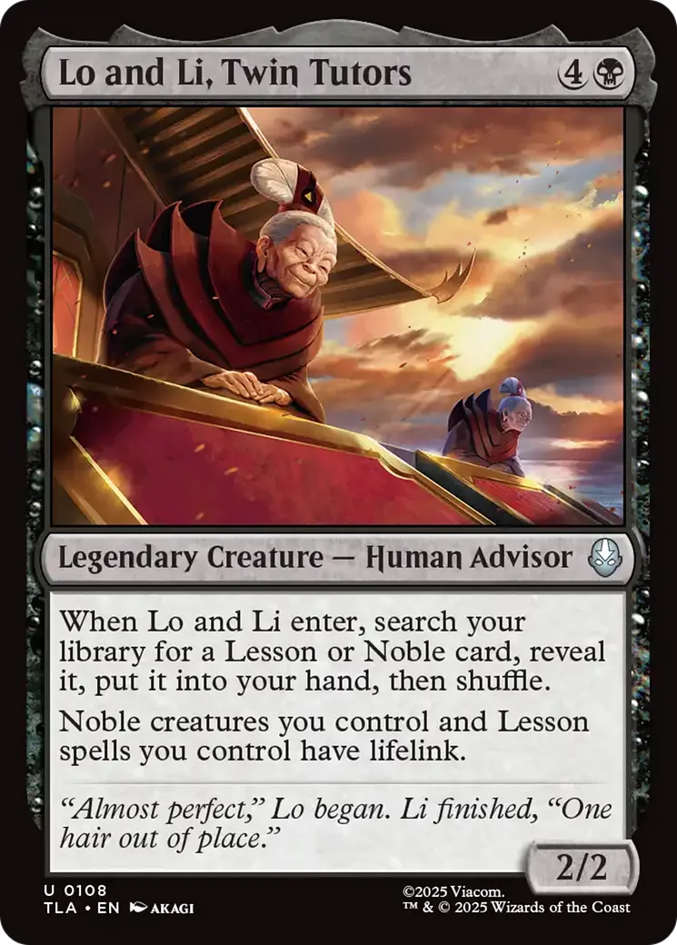 Lo and Li, Twin Tutors — Avatar: The Last Airbender — Magic: The Gathering