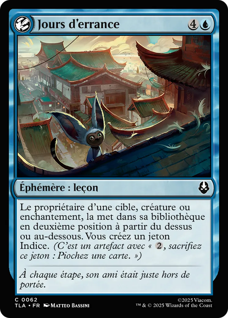Jours d'errance — Avatar: The Last Airbender — Magic: The Gathering