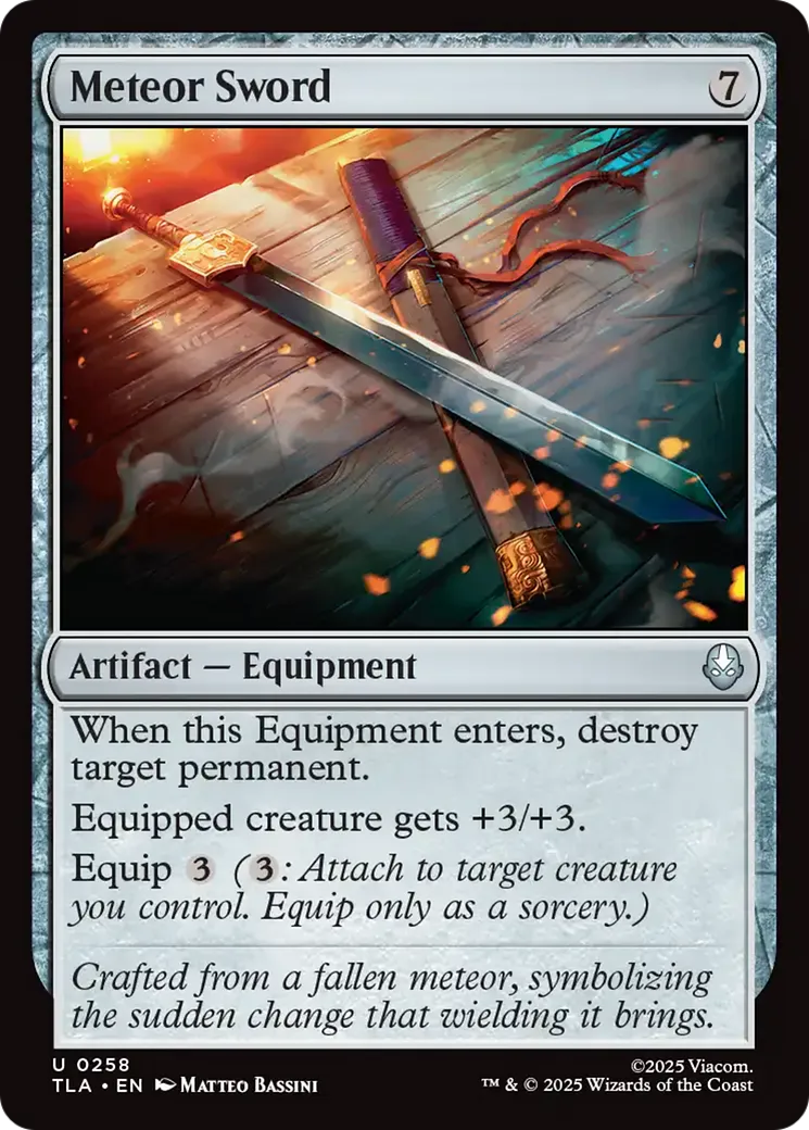 Meteor Sword — Avatar: The Last Airbender — Magic: The Gathering