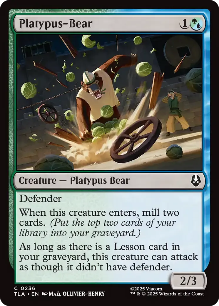 Ours-ornithorynque — Avatar: The Last Airbender — Magic: The Gathering