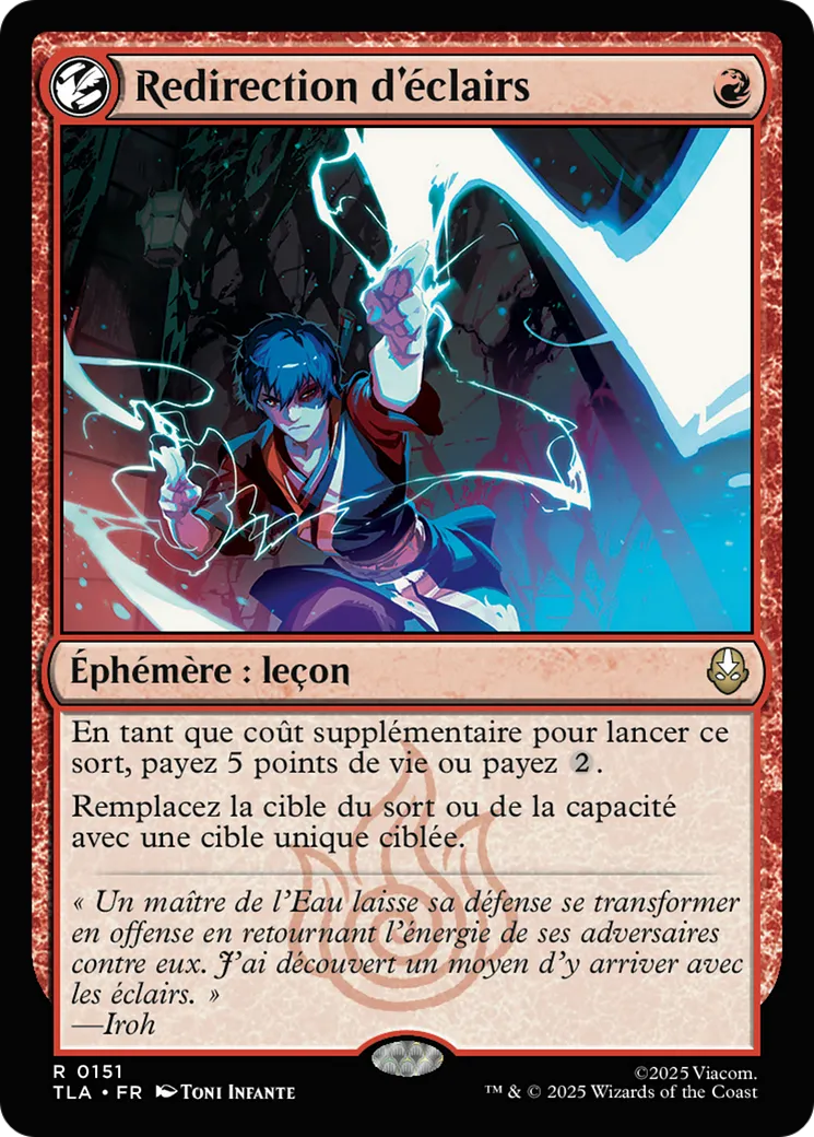 Redirection d'éclairs — Avatar: The Last Airbender — Magic: The Gathering