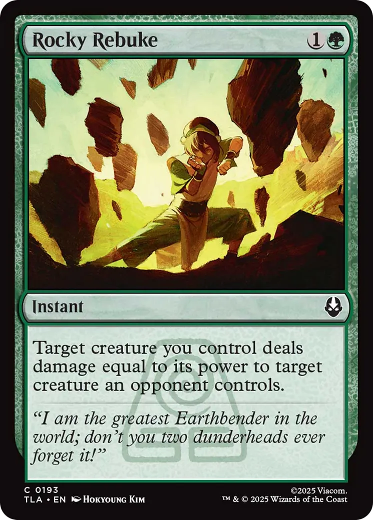 Rocky Rebuke — Avatar: The Last Airbender — Magic: The Gathering
