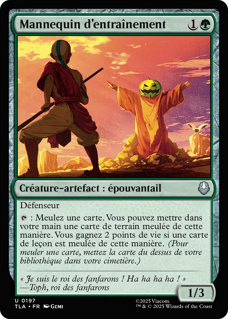 Mannequin d'entraînement — Avatar: The Last Airbender — Magic: The Gathering