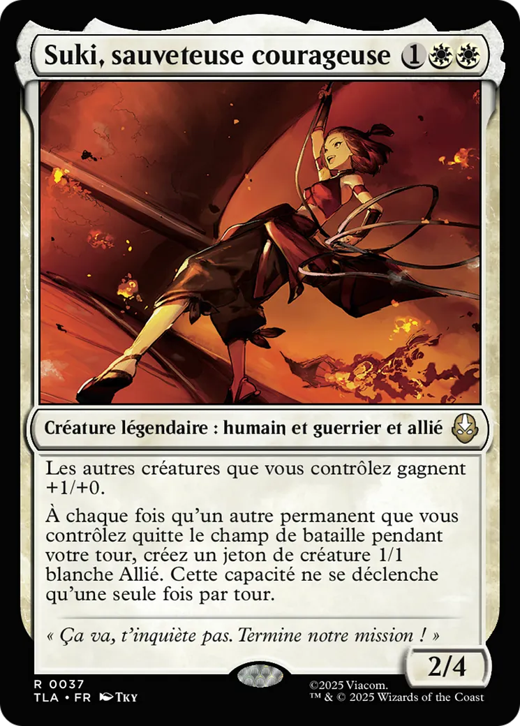 Suki, sauveteuse courageuse — Avatar: The Last Airbender — Magic: The Gathering