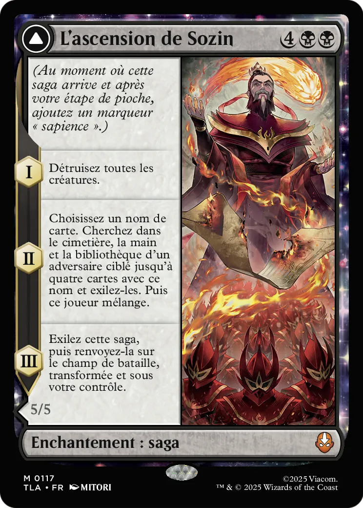 L'ascension de Sozin // Seigneur du Feu Sozin — Avatar: The Last Airbender — Magic: The Gathering