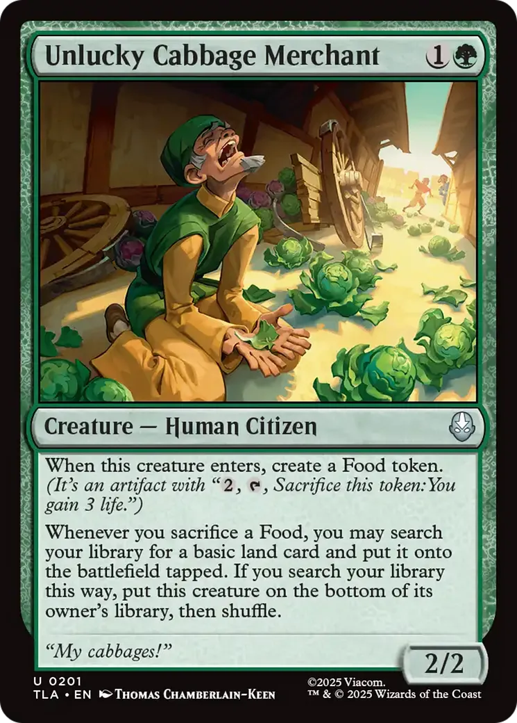 Marchand de choux malchanceux — Avatar: The Last Airbender — Magic: The Gathering