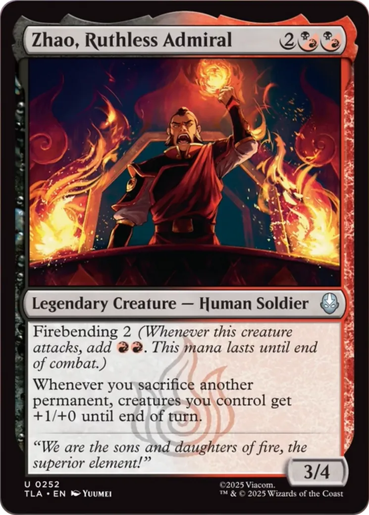 Zhao, amiral impitoyable — Avatar: The Last Airbender — Magic: The Gathering
