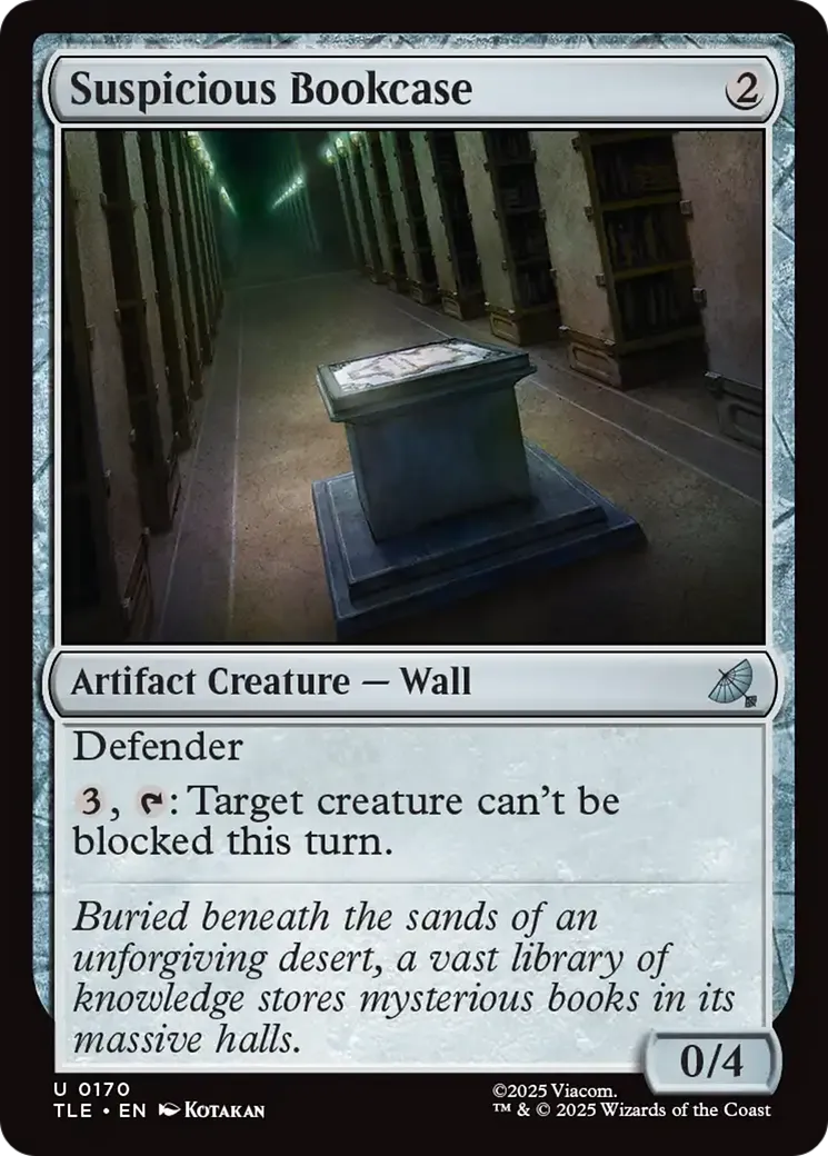 Suspicious Bookcase — Avatar: The Last Airbender Eternal — Magic: The Gathering