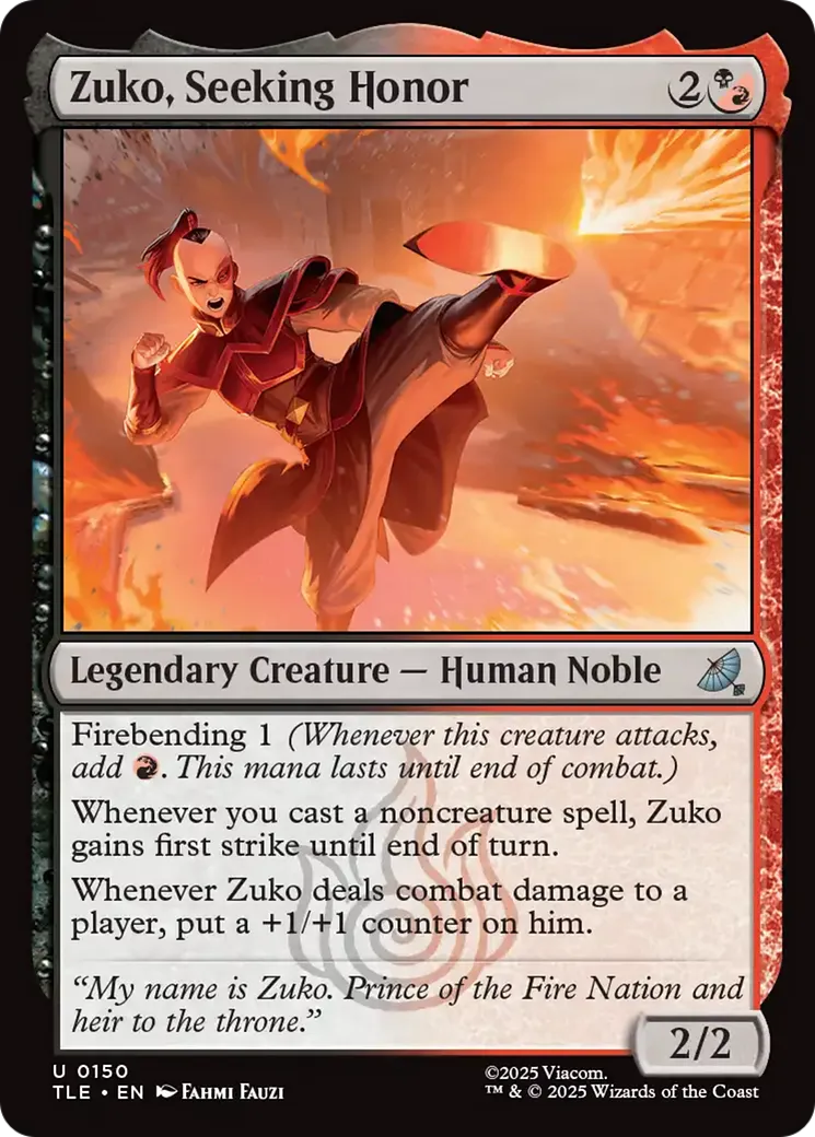Zuko, Seeking Honor from Avatar: The Last Airbender Eternal - Magic: The Gathering