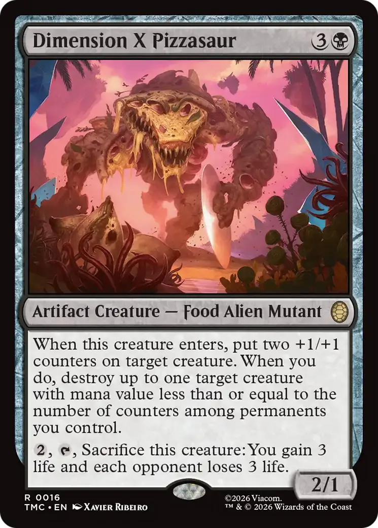 Dimension X Pizzasaur — Teenage Mutant Ninja Turtles Eternal — Magic: The Gathering