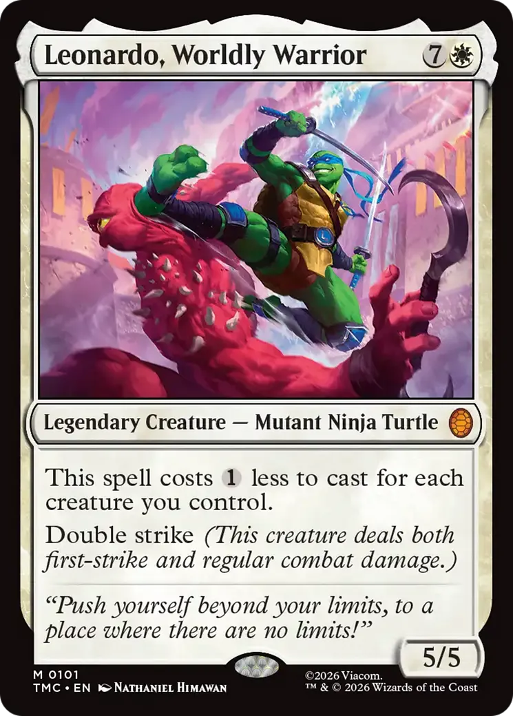 Leonardo, Worldly Warrior — Teenage Mutant Ninja Turtles Eternal — Magic: The Gathering