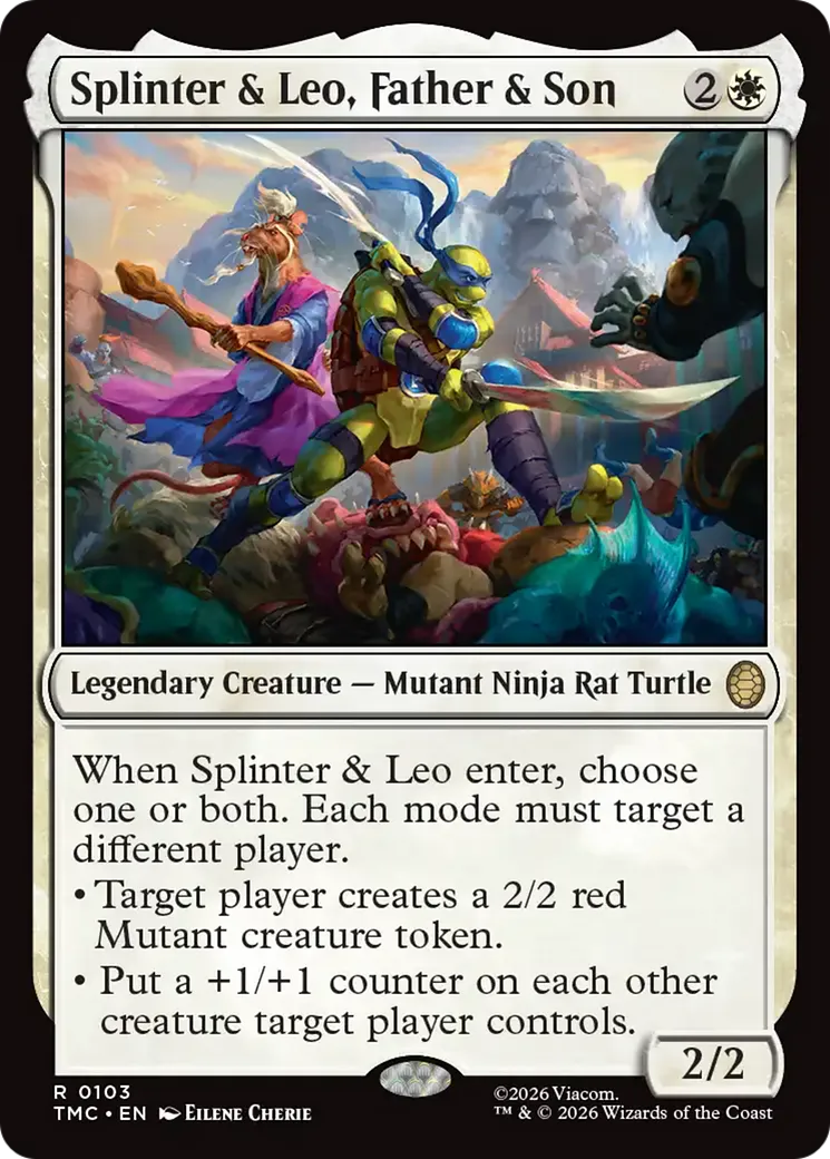 Splinter & Leo, Father & Son from Teenage Mutant Ninja Turtles Eternal - Magic: The Gathering