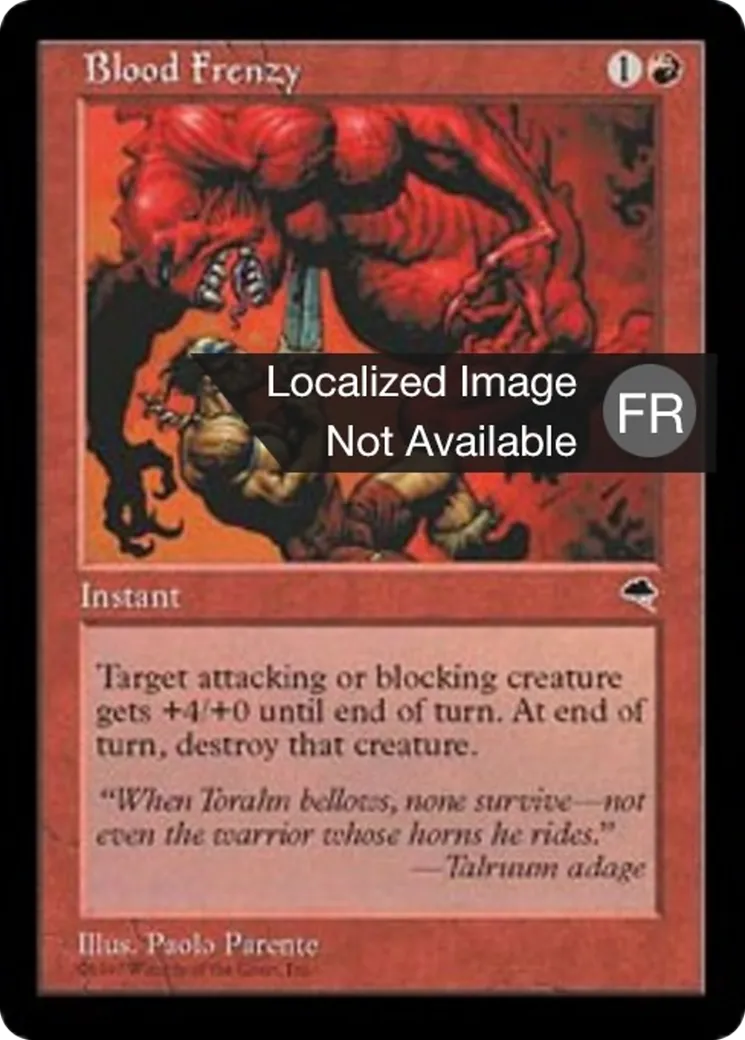 Frénésie sanguinaire — Tempest — Magic: The Gathering