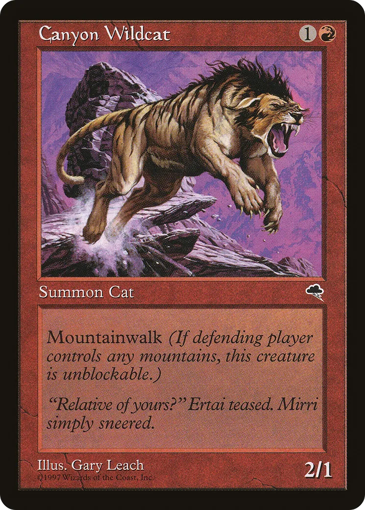 Canyon Wildcat — Tempest — Magic: The Gathering