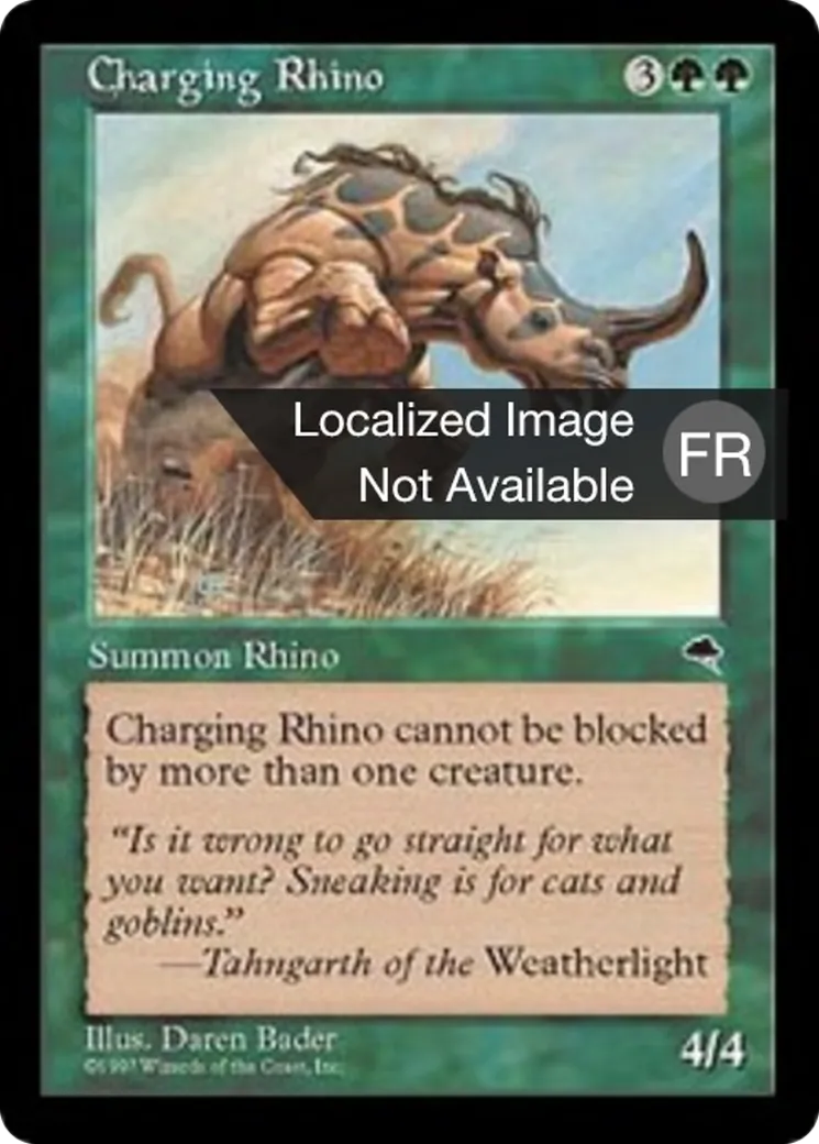 Rhinocéros fougueux — Tempest — Magic: The Gathering