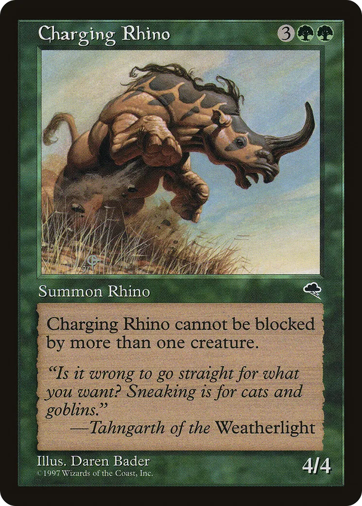 Rhinocéros fougueux — Tempest — Magic: The Gathering