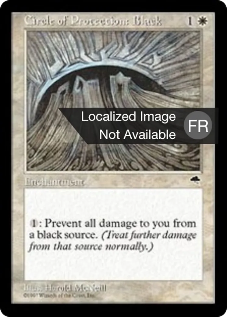 Cercle de protection : noir — Tempest — Magic: The Gathering