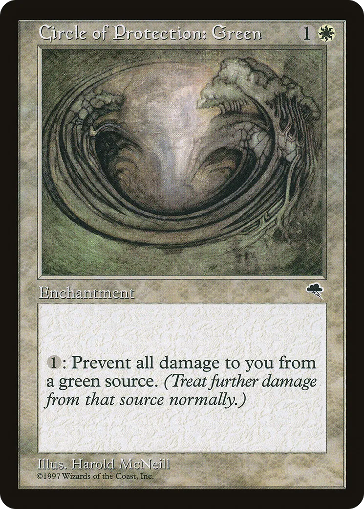 Circle of Protection: Green — Tempest — Magic: The Gathering