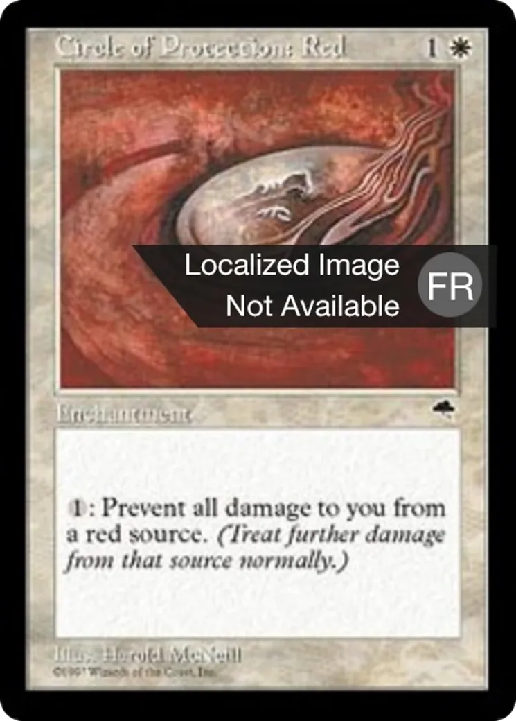 Cercle de protection : rouge — Tempest — Magic: The Gathering