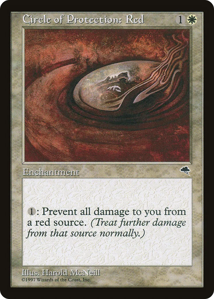 Cercle de protection : rouge — Tempest — Magic: The Gathering