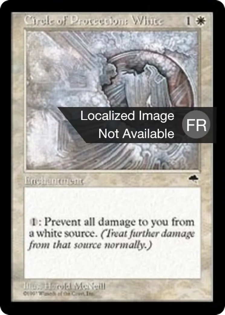 Cercle de protection : blanc — Tempest — Magic: The Gathering