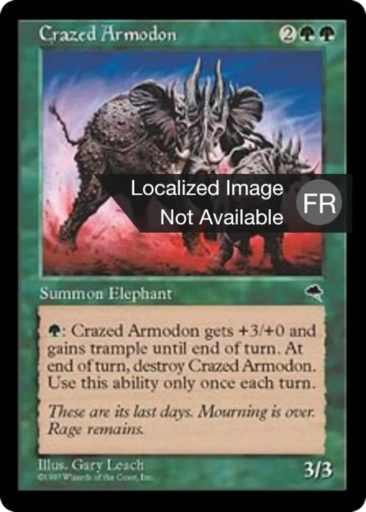 Armodon affolé — Tempest — Magic: The Gathering