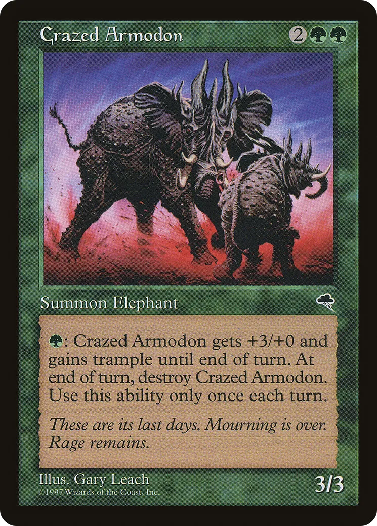 Crazed Armodon — Tempest — Magic: The Gathering